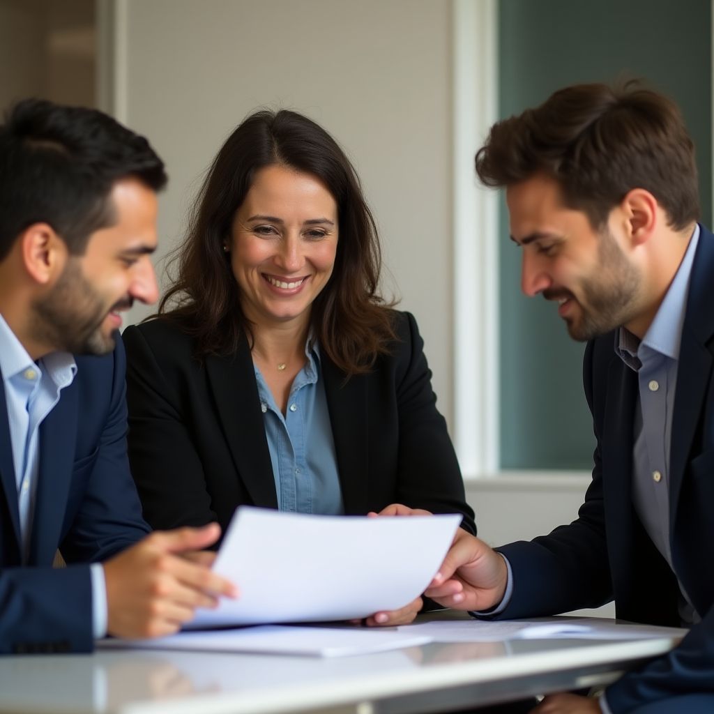 Asesor financiero con familia argentina