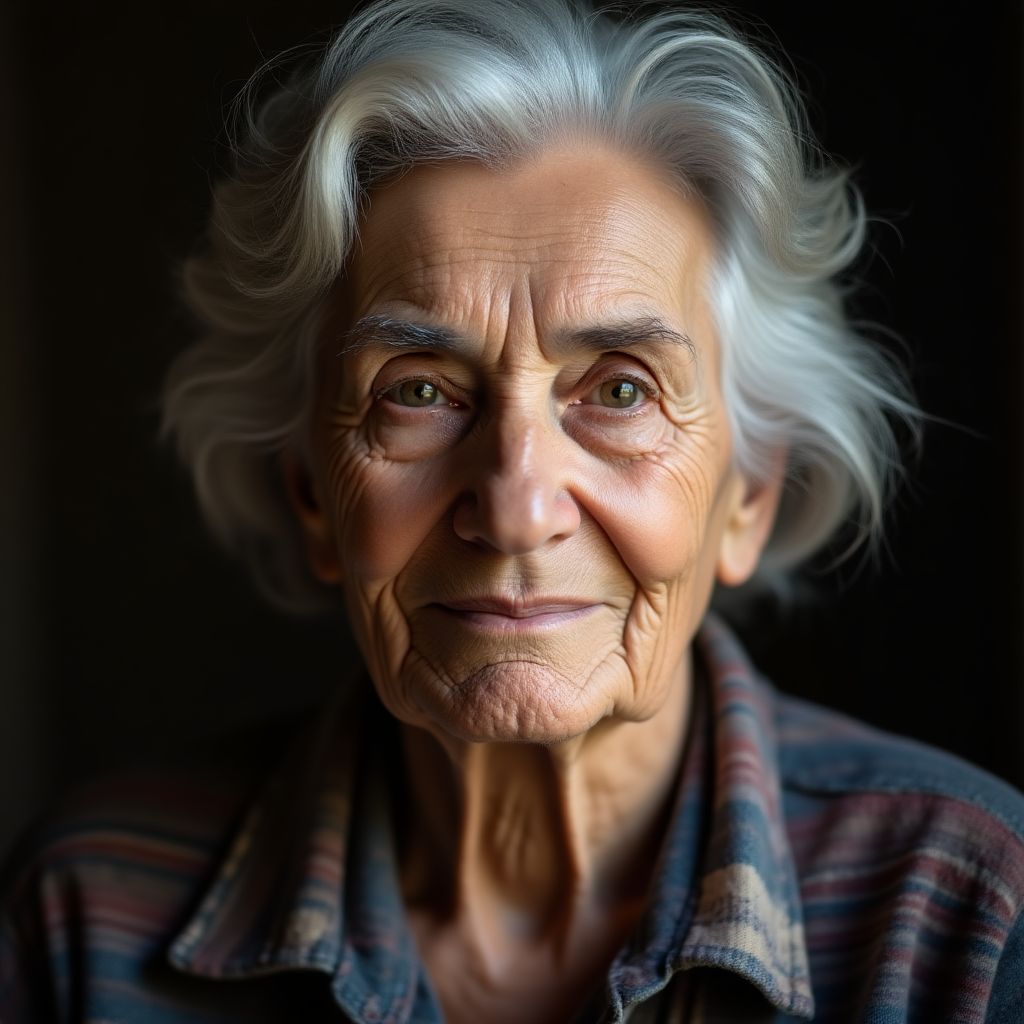 Señora mayor Diana Vázquez sonriendo